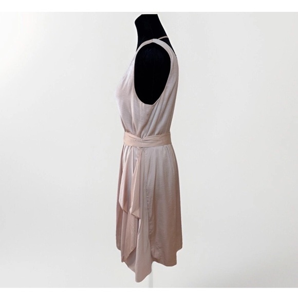 New BCBG MAXAZRIA Dress 8 Cahya Ruffle Fringe Satin Pink Party Evening Wedding - Picture 3 of 11